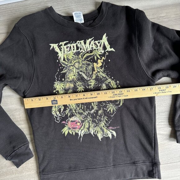 Vintage Veil‎ Of Maya Vintage Crewneck Sweatshirt Unisex Small Black Delta - Picture 6 of 9